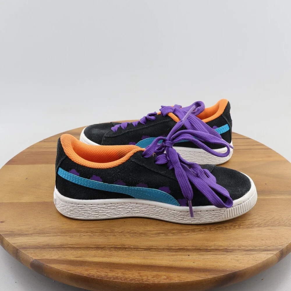 PUMA x Rugrats Jr Suede Black Caribbean Sea Sneakers 383063-01 Size 1 Kids